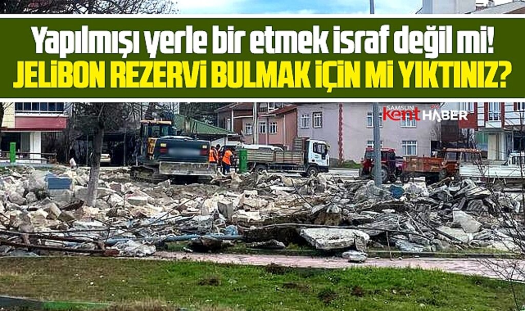 Samsun'un Kavak ilçesinde Melih Gökçek Parkı belediye tarafından yıkıldı