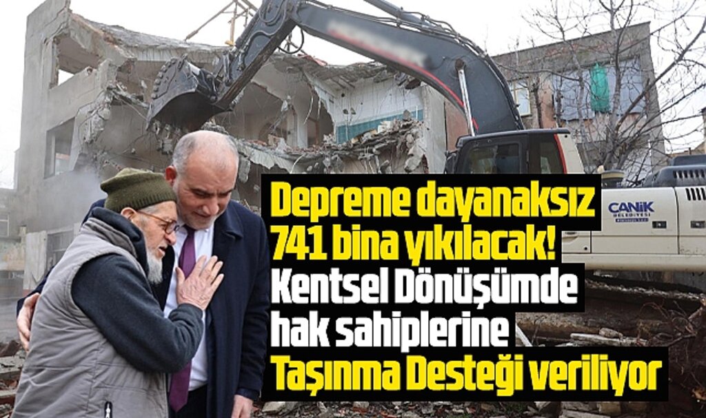 Samsun Canik'te Kentsel Dönüşümde hak sahiplerine taşınma desteği veriliyor