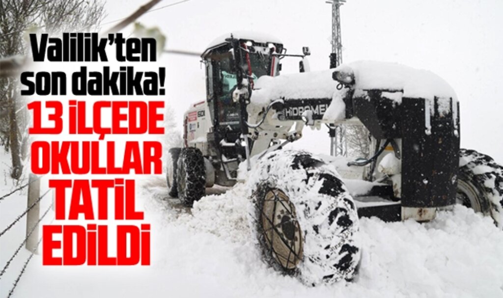 Samsun'da 21 Mart Cuma günü 13 ilçede okullara kar tatili verildi