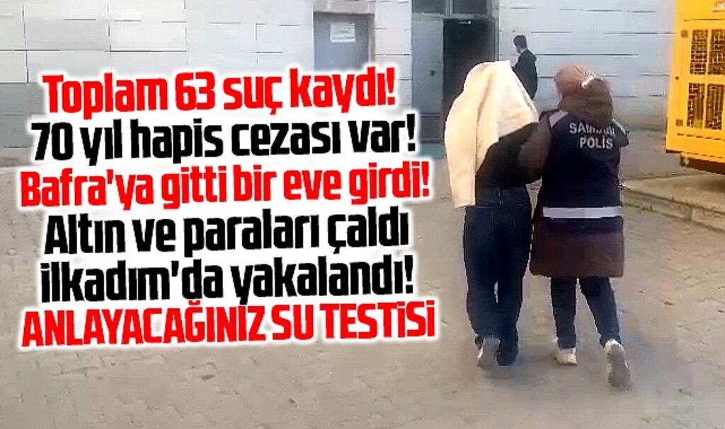Samsun'da 63 suç kaydı olan 70 yıl hapis cezalısı kadın hırsız yakalandı