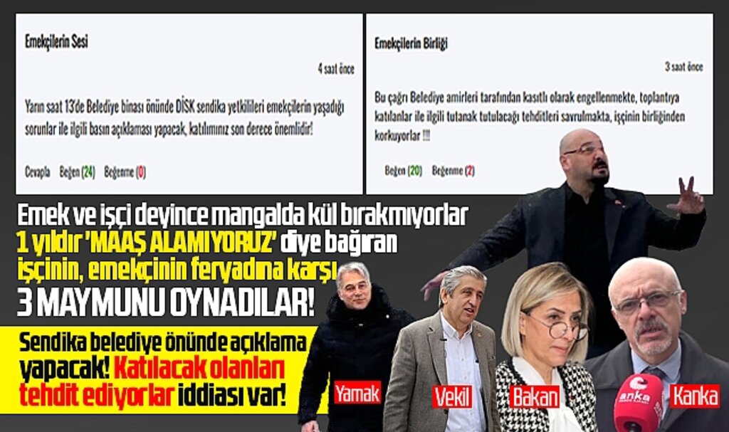 Samsun'da Atakum Belediyesi önünde sendika maaş sorunu için açıklama yapacak