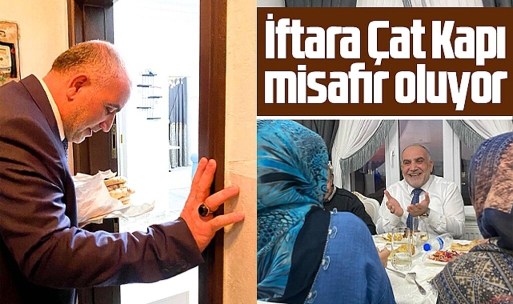Samsun'da Canik Belediye Başkanı Sandıkçı Çat Kapı iftara devam ediyor