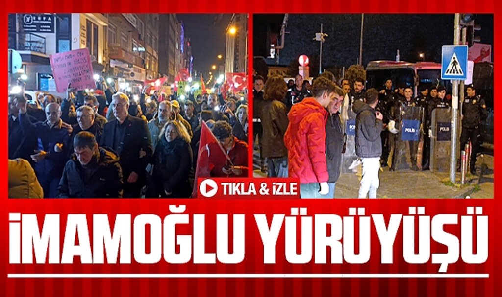 Samsun'da İmamoğlu için Cumhuriyet caddesinde yürüyüş gerçekleştirdi