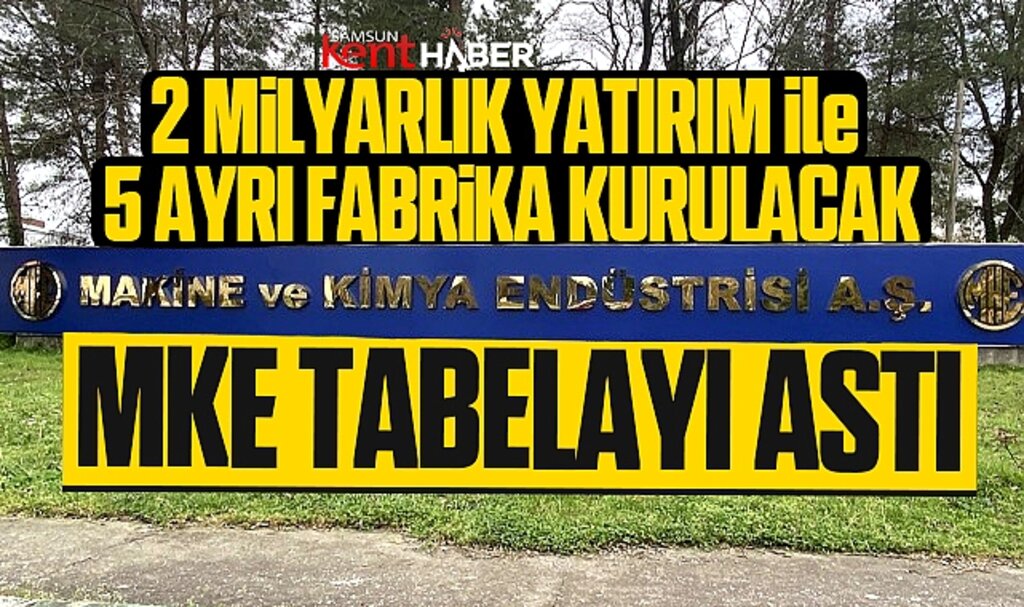 Samsun'da MKE Çarşamba Şeker Fabrikasına tabelasını astı
