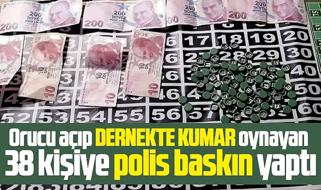 Samsun'da Ramazanda kumar oynatılan derneğe baskın! 38 kişi suçüstü yakalandı