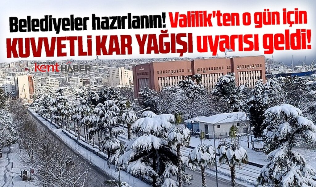 Samsun Valiliğinden o gün için Samsun'a kuvvetli kar yağışı uyarısı geldi