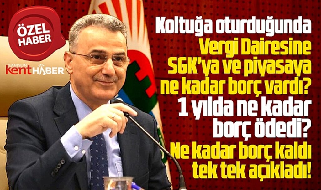 İlkadım Belediye Başkanı Kurnaz, devraldığı ve 1 yılda ödenen borçları açıkladı