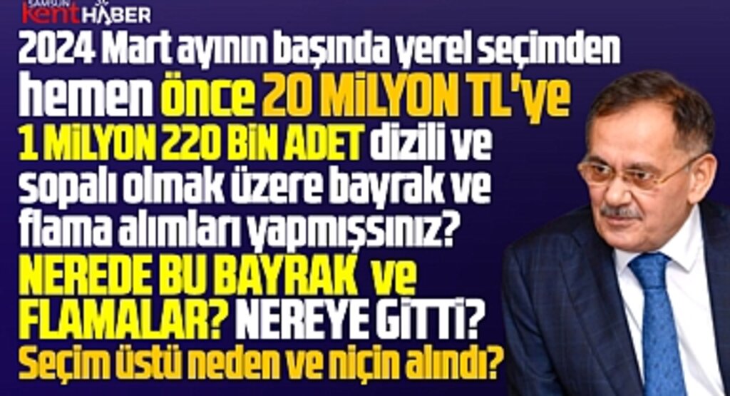 Samsun Büyükşehir eski Başkanı Demir seçim önü 20 milyonluk bayrak-flama alımı yapmış