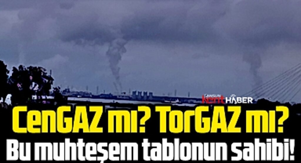 Samsun'da akşam saati çekilen fotoğraf! Fabrikaların dumanı gökyüzünü kapladı