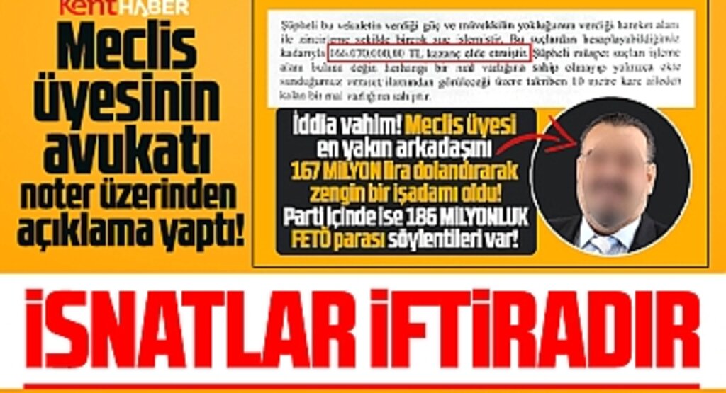 Samsun'da arkadaşını dolandırdığı iddia edilen meclis üyesinin avukatından açıklama