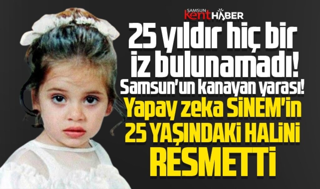 Samsun'da kayıp Sinem Özdemir'in 25 yaşındaki halini yapay zeka resmetti