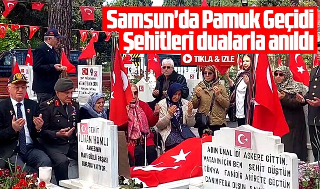 Samsun'da Pamuk Geçidi şehidi 4 astsubay şehadetlerinin 33'üncü yılında anıldı