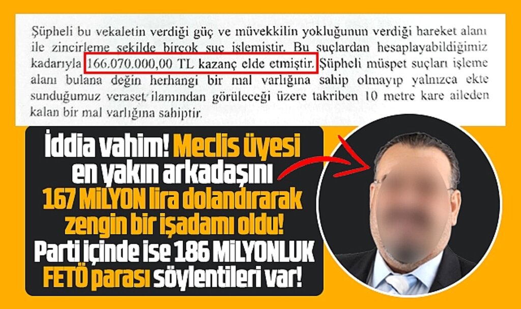Samsun'da vahim iddia! Meclis üyesi arkadaşını 167 milyon lira dolandırdı!