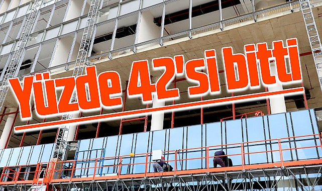 Samsun Atakum'da yapılan 10 katlı Şehir Kütüphanesi'nin yüzde 42'si bitti