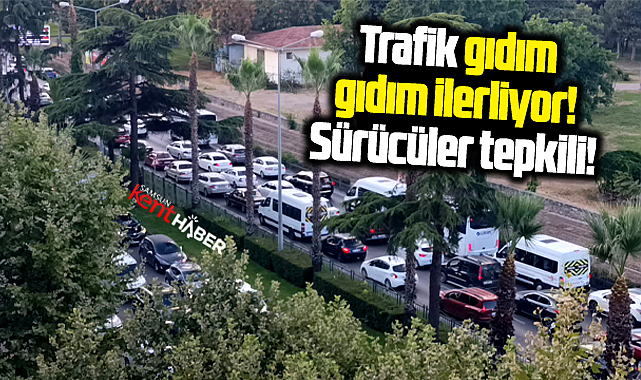 Samsun'da trafik çilesi! Araçlar gıdım gıdım ilerliyor!