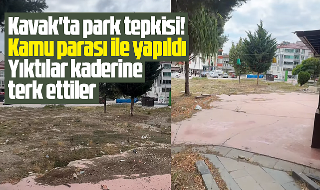 Samsun'un Kavak ilçesinde belediyeye park tepkisi! Harabeye çevirdiler!