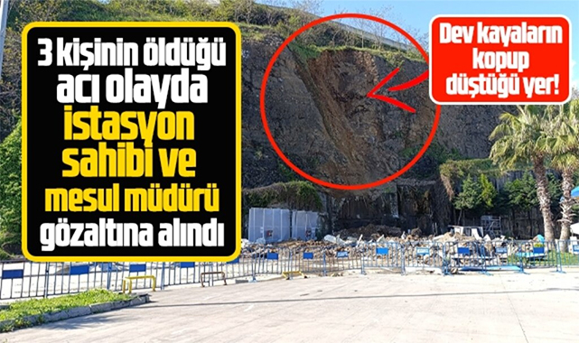 Samsun'da 3 kişinin öldüğü heyelan faciasında 2 kişi gözaltına alındı
