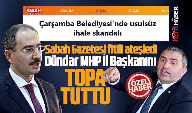 Samsun'da belediye başkanı Hüseyin Dündar MHP İl Başkanını topa tuttu!