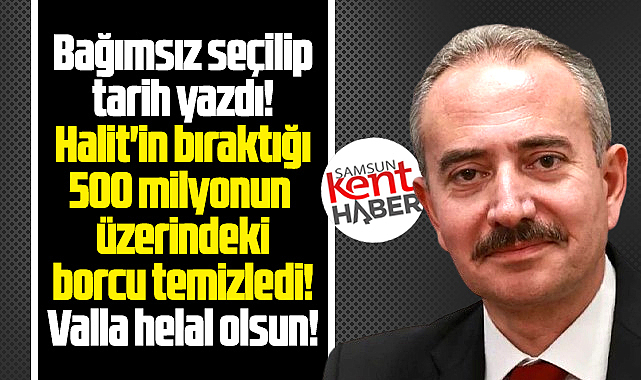 Samsun'da Hüseyin Dündar, Çarşamba Belediyesini borçsuz belediye yaptı