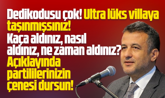 Samsun'da lüks villaya taşınan başkan Halit Doğan'mış!