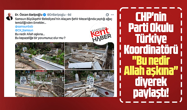 Samsun'un Alaçam ilçe mezarlığındaki ağaç temizliğine CHP'li isimden tepki!