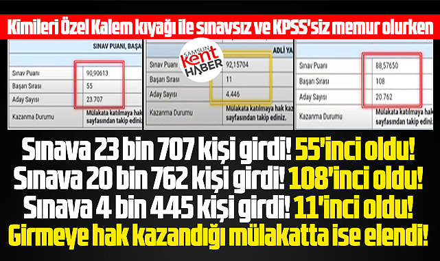 Samsun'da bir yanda mülakatta elenenler bir yanda sınavsız memur olanlar!