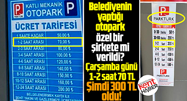 Samsun'da Subaşı Otoparkında 70 TL olan 1-2 saat arası ücret 300 TL'ye çıktı