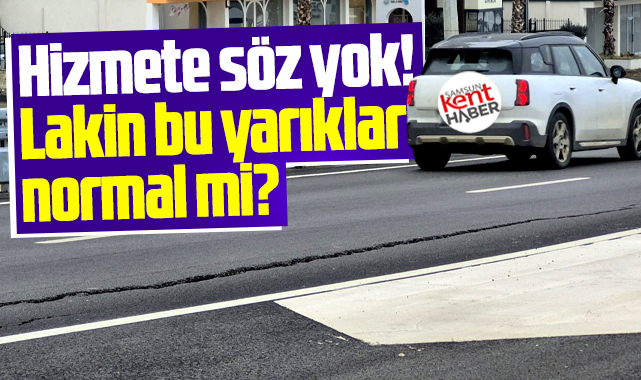 Samsun'da Recep Tayyip Erdoğan Bulvarı'nda yarık ve çökmeler oluştu!