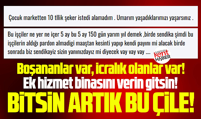 Atakum Belediyesinde işçiler çaresiz! Boşananlar var, icralık olanlar var!