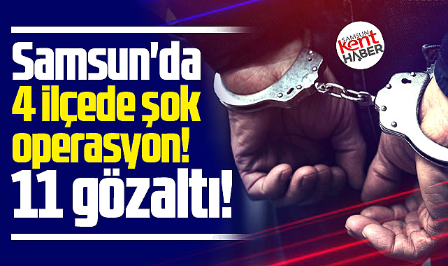 Samsun'da 4 ilçede şok narkotik operasyonu! 11 gözaltı!