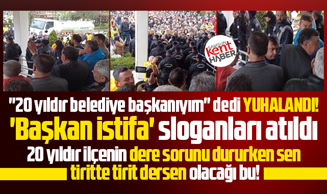 Samsun'da Havza Belediye Başkanı yuhalandı! Başkan istifa sloganları atıldı