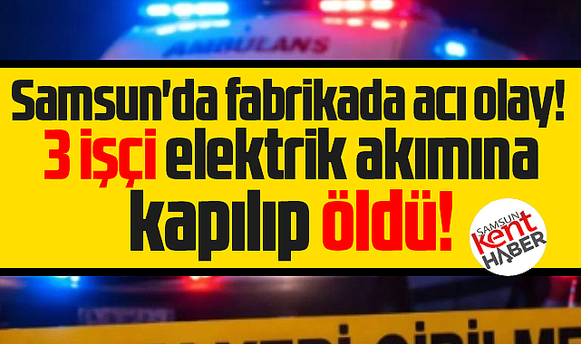 Samsun'da fabrikada acı olay! 3 işçi elektrik akımına kapılıp öldü