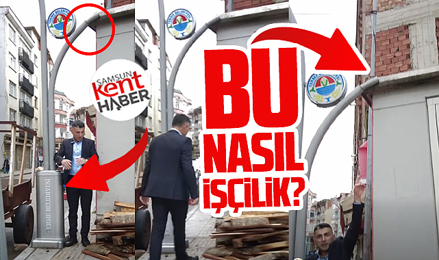 Samsun Terme'de kaldırımlara yapılan aydınlatmalar bu nasıl işçilik dedirtti!