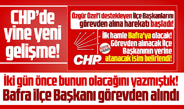 Samsun CHP'de Bafra İlçe Başkanı Serkan Dönüm görevden alındı!