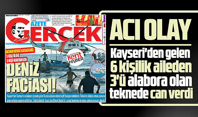 Samsun'da acı olay! Tekne alabora oldu, 3 kişi öldü!