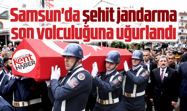 Samsun'da şehit jandarma Mehmet Demirbaş'ın cenazesi toprağa verildi