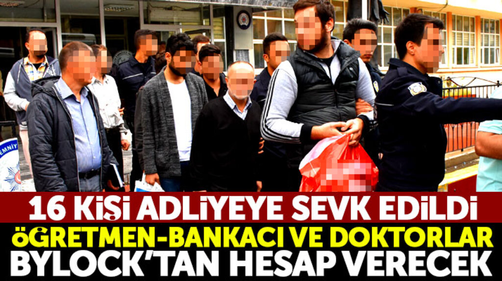 Samsun'da ByLock'tan gözaltına alınan öğretmen, doktor ve bankacılar adliyeye sevk edildi