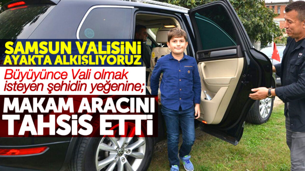 Samsun Valisi Osman Kaymak'tan şehidin yeğenine alkışlanacak jest
