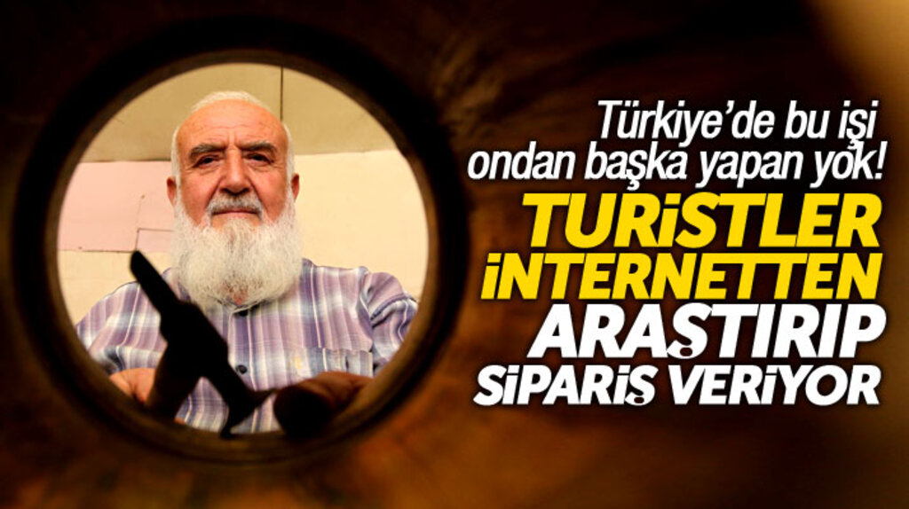 Samsun Vezirköprü'de semaver yapan Ömer Acar, Türkiye'de tek olduğunu söyledi