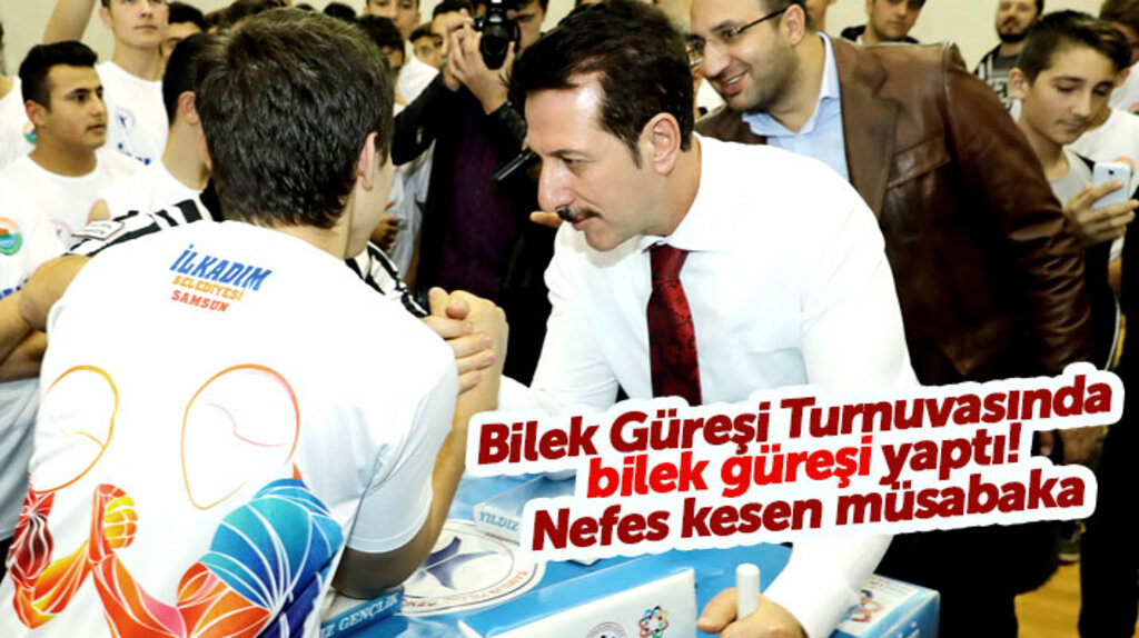 Erdoğan Tok, Bilek Güreşi Turnuvasında bilek güreşi yaptı