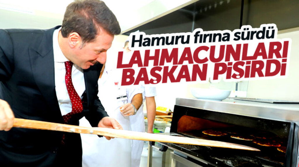 Erdoğan Tok, Mesleki Eğitim Mutfağımdan Geçiyor kursunda lahmacun pişirdi