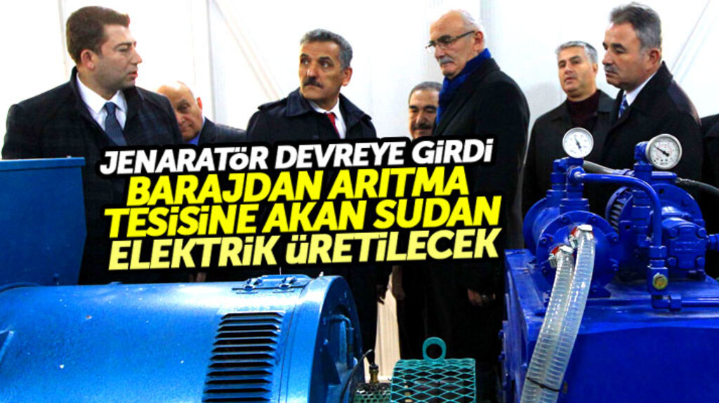Samsun'da Çakmak Barajından arıtma tesisine akan sudan elektrik üretimine başlandı