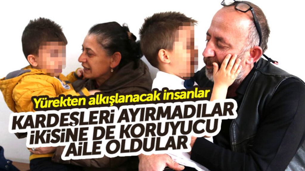Samsun'da çocukları olmayan Yusufoğlu çiftçi iki kardeşe koruyucu aile oldu