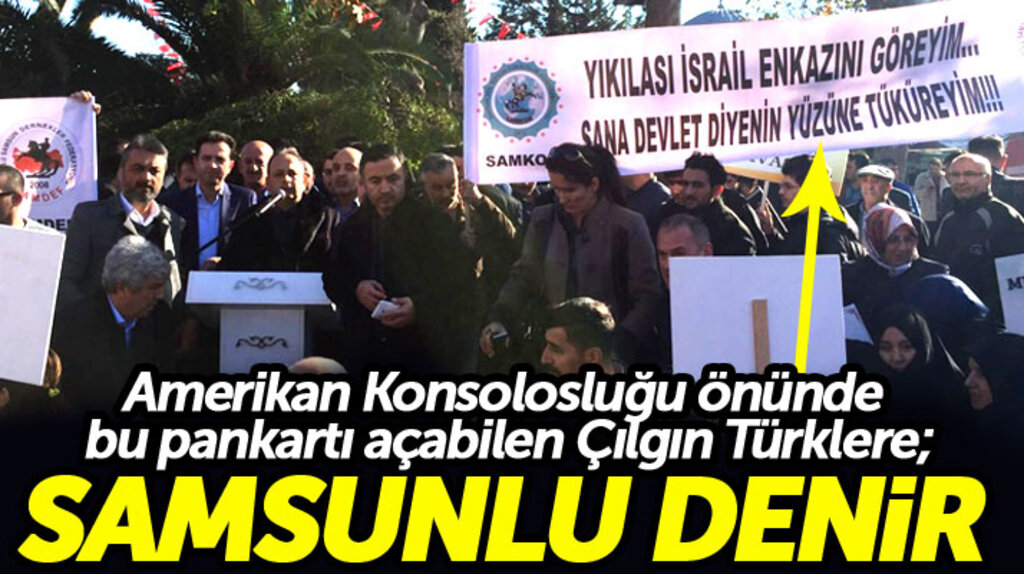 İstanbul'da yaşayan Samsunlular Trump'un Kudüs kararını protesto etti