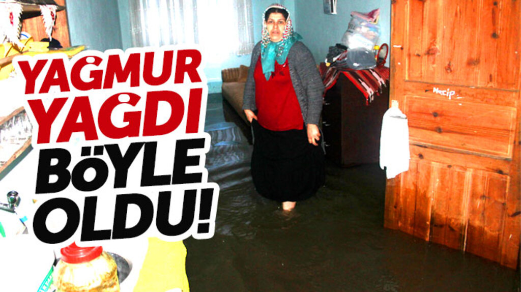 Samsun Çarşamba'da sağanak yağmur su baskınlarına neden oldu