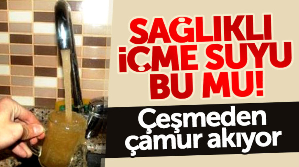 Samsun'un Bafra ilçesinde çeşmelerden su yerine, çamur aktı