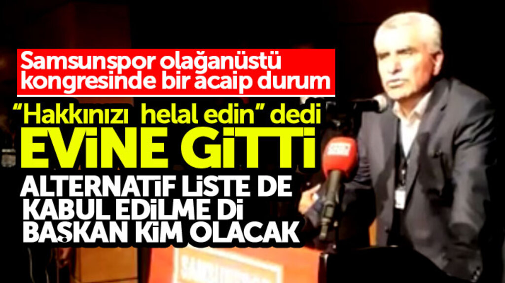 Samsunspor olağanüstü kongresinde bir acaip durum: Erkurt Tutu evine gitti 