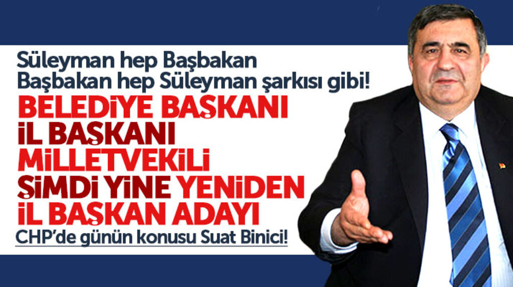 CHP Samsun İl Başkanlığına eski vekil Suat Binici aday olacak