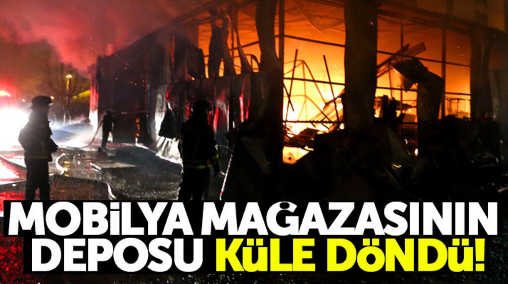 Samsun Tekkeköy'de mobilya mağazasının deposu çıkan yangında küle döndü