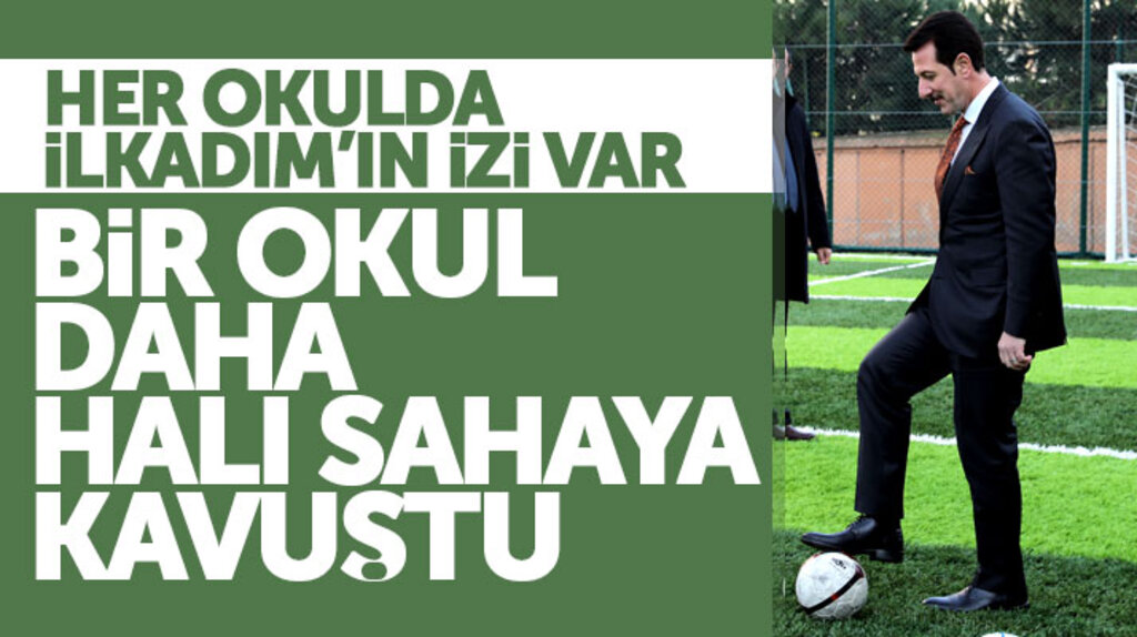 Samsun'da İlkadım Belediyesi tarafından Osmangazi İmam Hatip Ortaokulu'na halı saha yapıldı